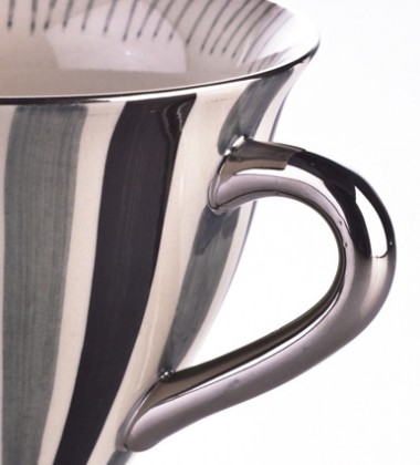 TEACUP STRIPES BLACK/GREY