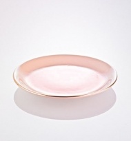 SMALL PLATES WITH GOLD EDGE PINK